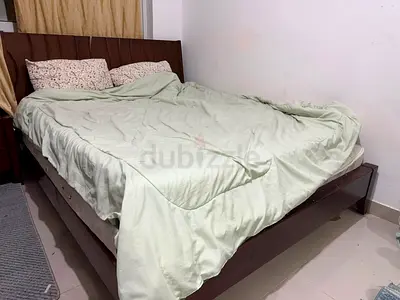 King size wooden bedroom