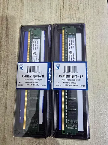 2x Kingston 4GB DDR3 1600MHz Desktop RAM (8GB Total) PC3-12800