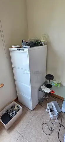 White 4-Drawer Steel File Cabinet with Electronic Keypad Lock