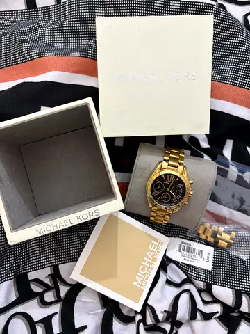 Michael Kors Gold-tone Men's Chronograph Watch with Box