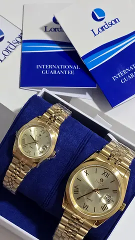 Pair of Lordson Gold-Tone Matching Wristwatches (His & Hers) - Unworn
