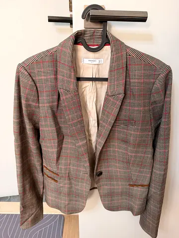 Mango checked blazer jacket - size S