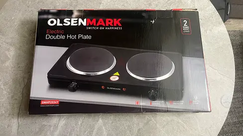 Olsenmark Electric Double Hot Plate - Brand New in Box