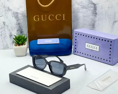 Gucci Black Square Sunglasses with Case