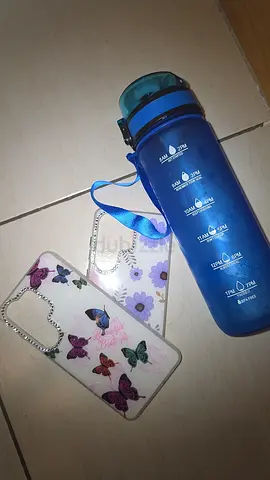 Blue Water Bottle with samsung s26 phone cases