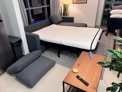 Ikea vimle L shape sofa bed with mattress