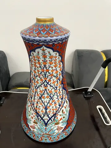 Decorative Hand-Painted Ceramic Vase - Large