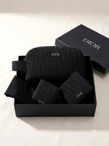Mastercopy | Dior black pouch and wallet set - authentic style