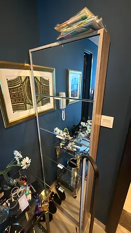 Slim mirrored Shoes cabinet  — good condition