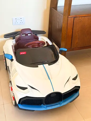 Kids Electric Ride-On Sports Car — Single Seater, White