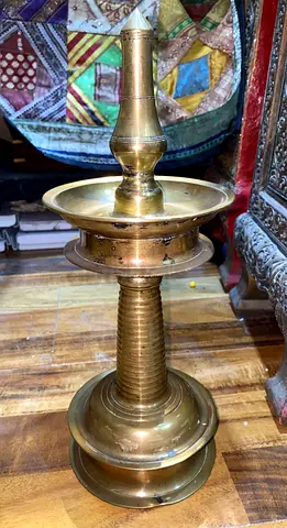 Brass Oil Lamp / Traditional Middle Eastern Brass Lamp