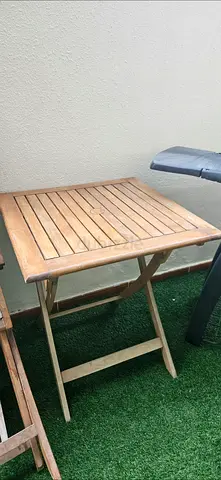 Folding wooden set