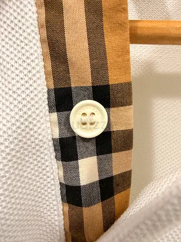 Authentic Burberry Men's White Polo Shirt