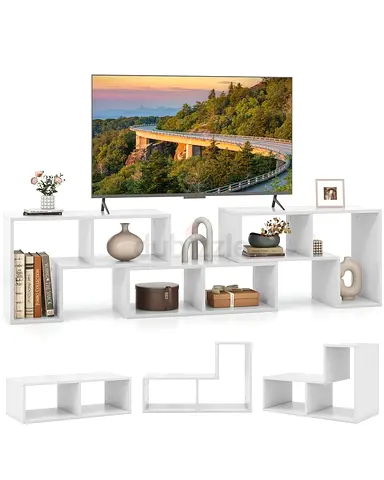 ⁠3-Piece Convertible TV Stand/Table & Storage Bookshelf⁠