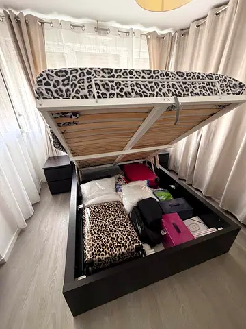 Ikea Queen Ottoman Bed Frame with ikea mattress