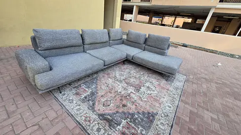 Comfortable Papadatos L Shape Sofa with adjustable head Rest