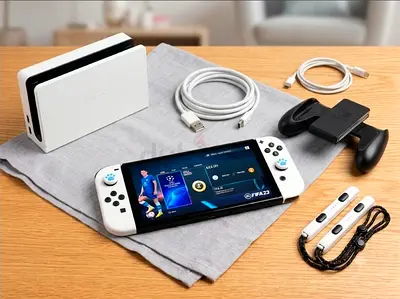 Nintendo Switch OLED Bundle with Fifa 23 game dock and accessories