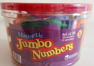 Magnetic Jumbo Numbers Set of 36 - Learning Resources, Brand New