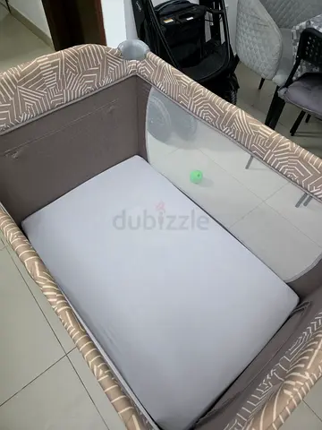 Take all for 200AED only!Junior’s baby bed With 2 Mattresses and 2 Bed Sheets! Like new!
