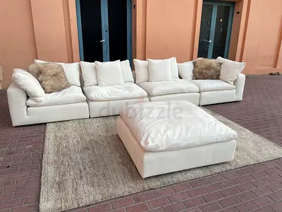 Amazing Condition Marina Home feather 🪶 filled Modular Living room Sofa with footstool