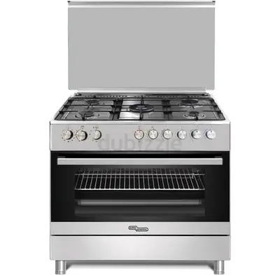 5-burner Gas Cooker with Oven – Stainless Steel
