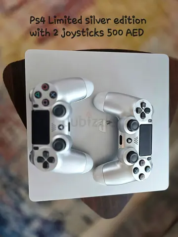 PS4 Slim Silver Limited Edition with 2 Controllers - Excellent Condition