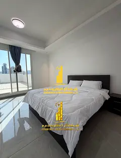Three-bedroom apartment with a living room and a rooftop terrace, fully furnished, available for mon