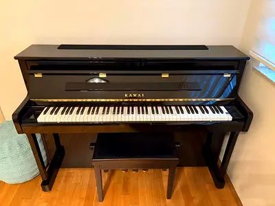 Kawai CS10 Digital Hybrid Upright Piano – Black | Modern Sound, Classic Feel