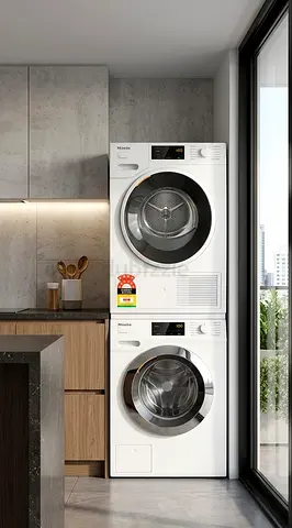 Miele WWI860 WPS 9kg PowerWash Washer & TWF760 WP EcoSpeed 8kg T1 Heat Pump Dryer Set