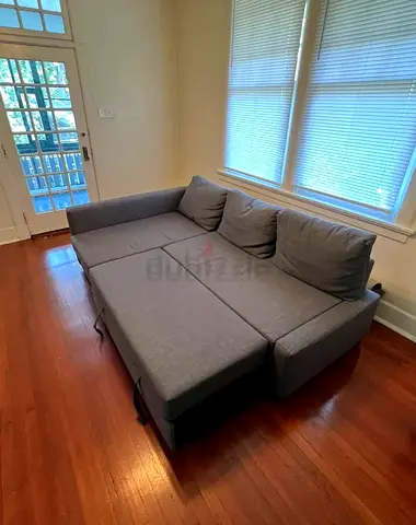 Modern Gray L-Shaped Sectional Sofa Bed