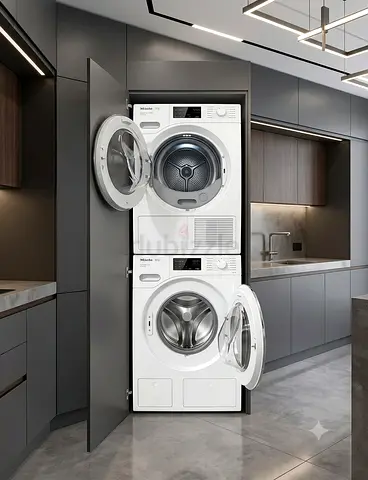 Miele W1T1 White Edition WMV 960 WPS 9kg Washer & TMV 840 WP 9kg Tumble Dryer