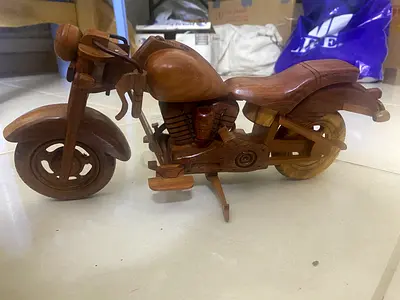 Wooden Motorcycle Model -30cm length