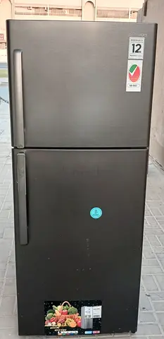 this no frost Daewoo Refrigerator Freezer, color grey, it's condition is working properly.