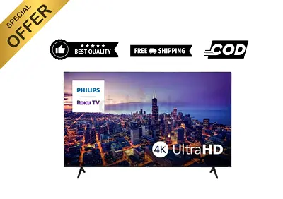 Philips 75 Inch Entertainment 6000 Series 4K Ultra HD LED Roku TV 75PUL6645