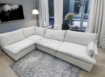 New condition white color feather 🪶 filled modular sofa