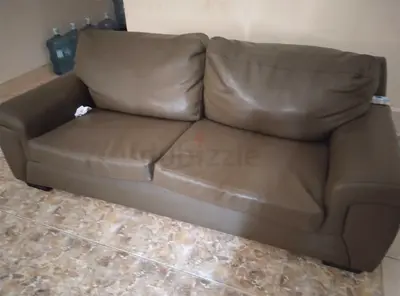 Light green 2-Seater rexin Sofa - Good Condition