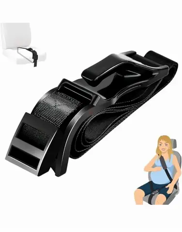 Pregnancy Car Seat Belt Adjuster / Maternity Seatbelt Strap - Black