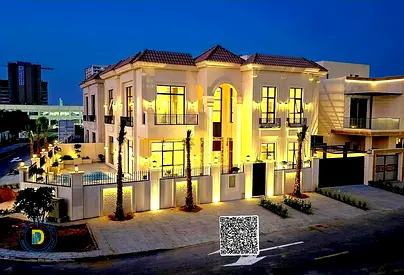 Al Yasmin, for lovers of luxury, corner villa with 5BR and pool. Reg fees, electricity, water, and