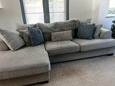 The One Kingston L Shape sofa Grey