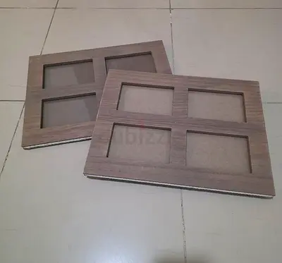 Set of 2 Homecentre Wooden 4-Photo Frame Inserts (Brown) - Like New
