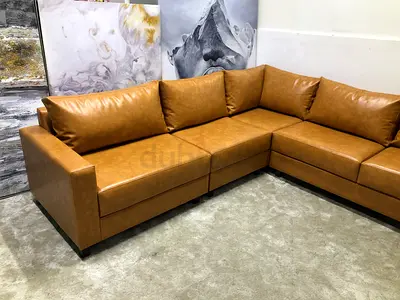 SOFA SET L SHAPE LEATHER SOFA