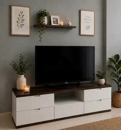 FOR SALE - TV bench (152 L x 40 W x 50 H) with 47" LG 3D Smart TV