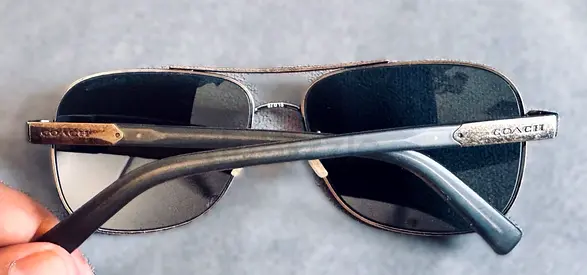 COACH 927202 – Antique Brass / Matte Olive Sunglasses | Premium Designer Eyewear | Excellent Conditi