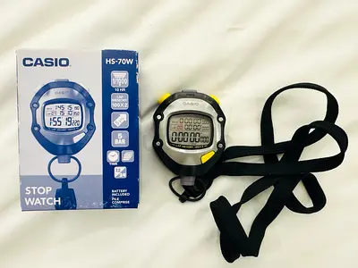 Casio Stopwatch with Lanyard — Brand New