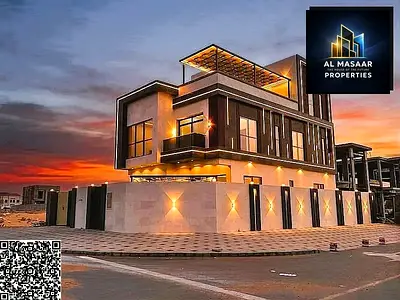 Villa with all registration and ownership fees included, ready to move in, in one of Ajman's most p