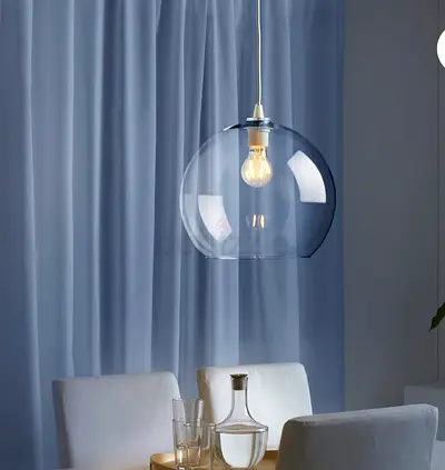 IKEA Modern Glass Globe Pendant Light