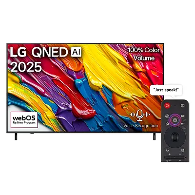 LG 75 inch QNED AI QNED82 4K Smart TV AI Magic remote HDR10 webOS25 2025, 75QNED82A6A