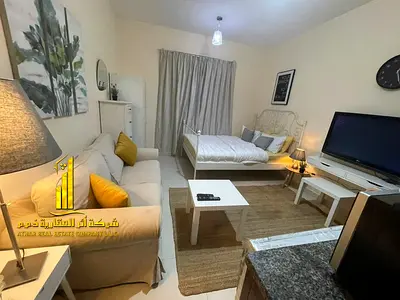 Luxurious, fully furnished studio apartment for monthly rent in Ajman - Al Hamidiya - next to Al Hamidiya Police Station