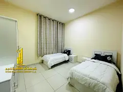 Luxurious two-bedroom apartment with a living room, fully furnished with brand new, high-end furnitu