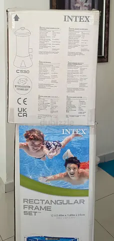 Intex Rectangular Frame Pool Set (2.64m x 1.60m) Including Filter- Like New in Box